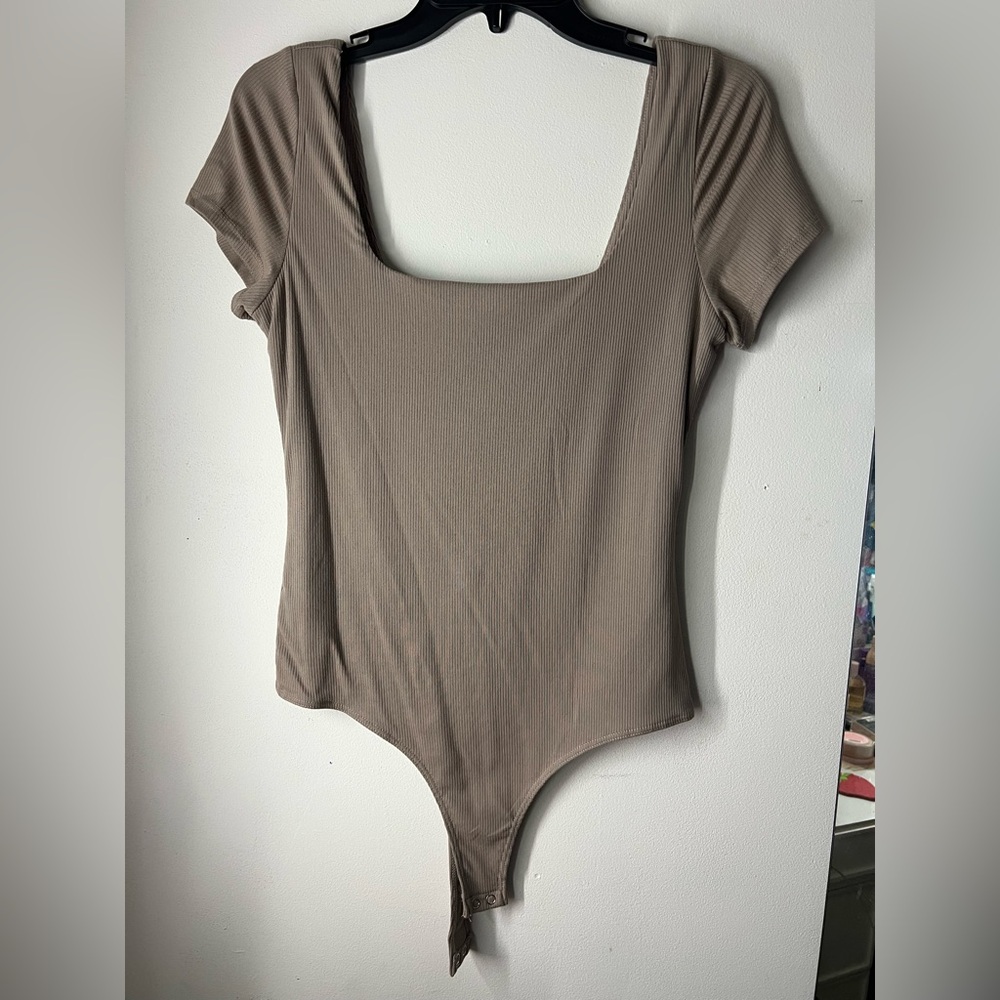 Taupe Short Sleeve Bodysuit